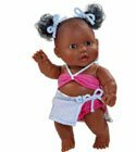 poupee mini b�b� m�tis tenue rose